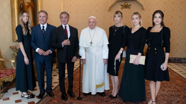 Sylvester Stallone na audiencji u papieża Franciszka w Watykanie