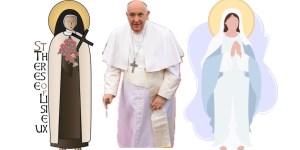 Pope recommends Virgin Mary and St. Thérèse