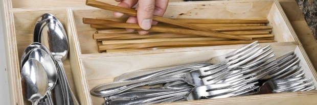 Well-organized kitchen drawer